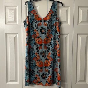 CAbi Maya Tropical tank dress - size large